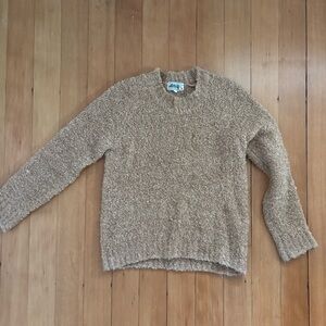 90s vintage textured boucle camel sweater
